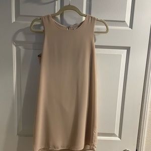 Naked Zebra Beige Shift Dress Size Small